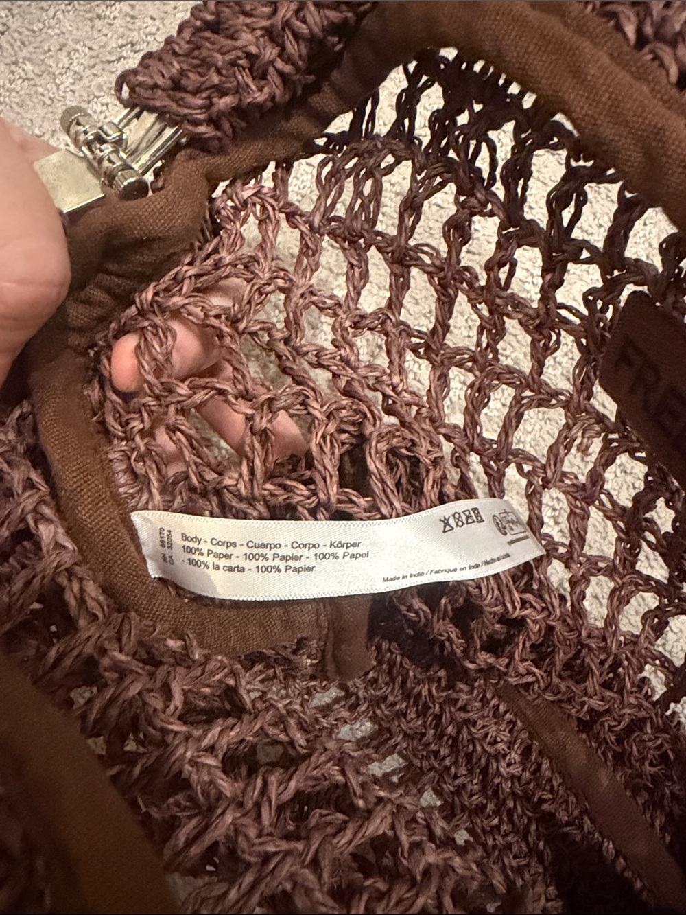 NWT Free People Sand Bound Clutch- Chocolate - Picture 7 of 7
